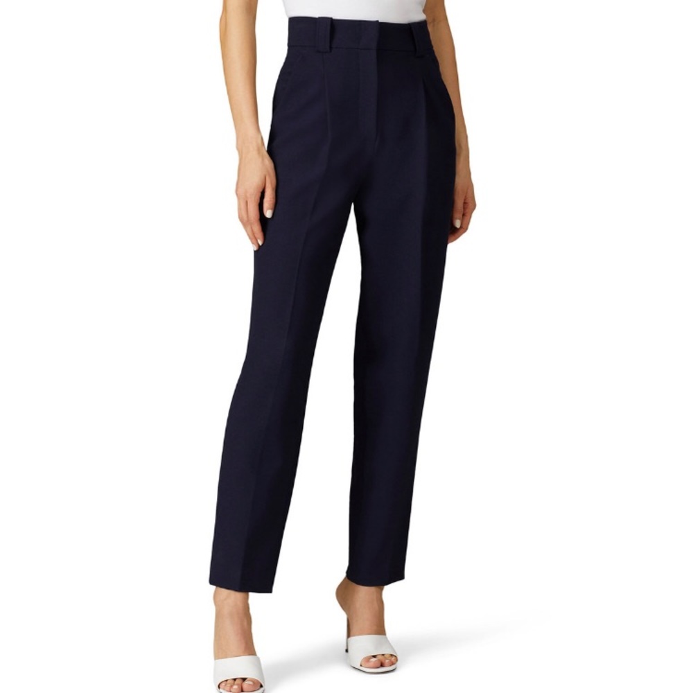 Navy Collin Pants With zip front and belt loops